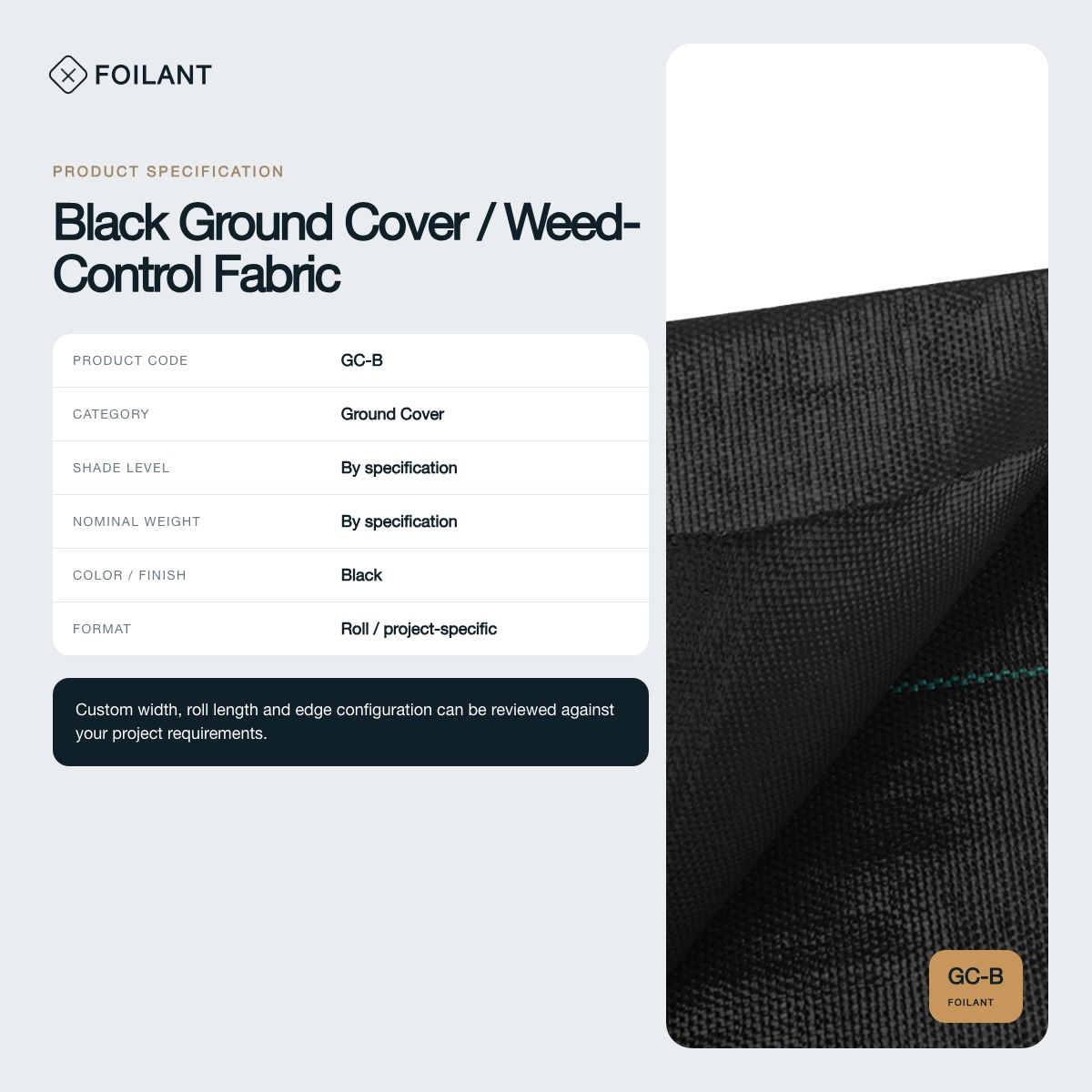 Black Ground Cover / Weed-Control Fabric view 3