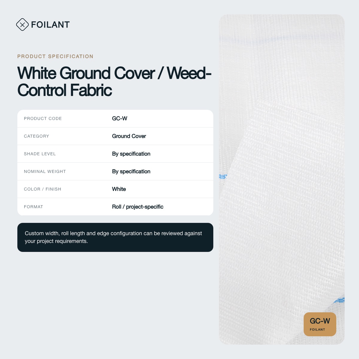 White Ground Cover / Weed-Control Fabric view 3